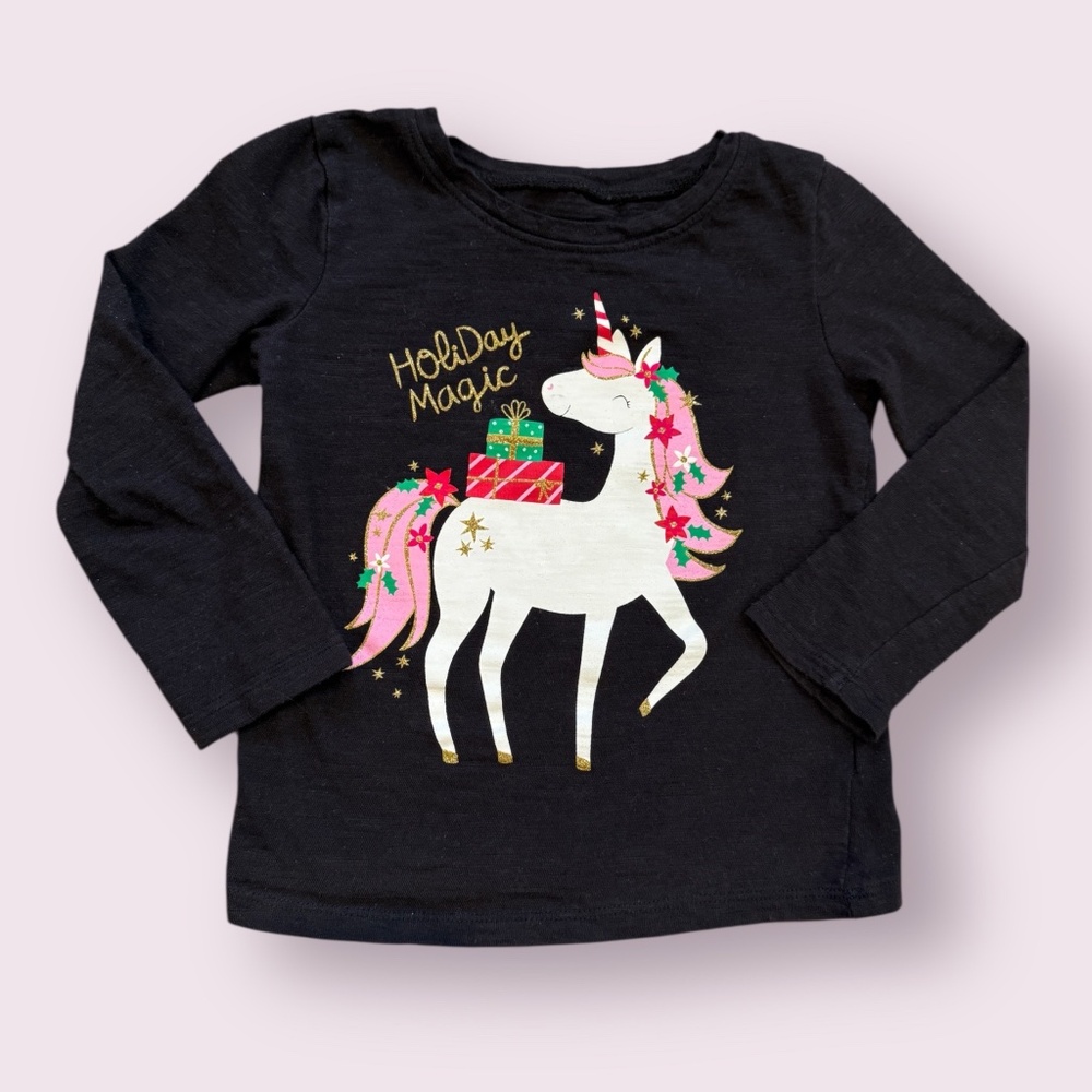 Jumping Beans Girls' Holiday Long Sleeve Tops | 2T - Picture 2 of 7